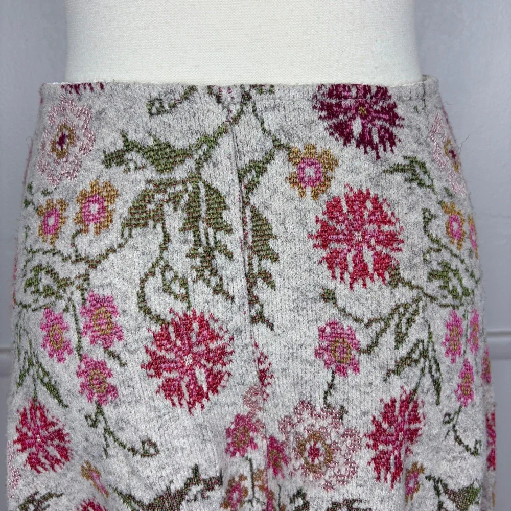 Anthropologie Cecilia Prado Meadowlark Sweater Skirt Size S Floral Texture Fairy
